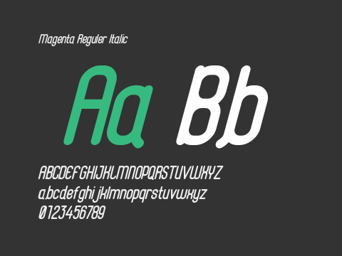 Magenta Reguler Italic