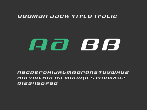 Yeoman Jack Title Italic