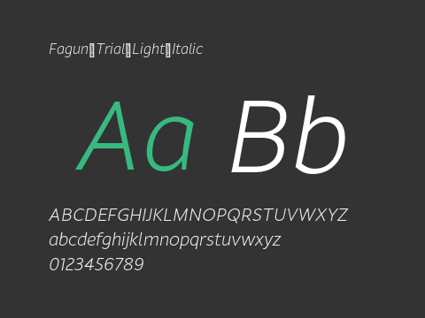 Fagun Trial Light Italic