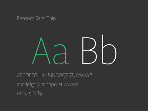 Pensum Sans Thin