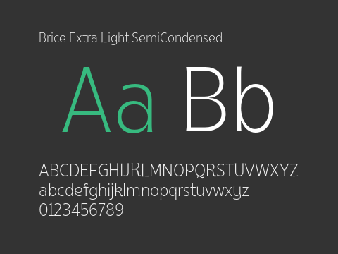 Brice Extra Light SemiCondensed