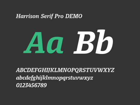 Harrison Serif Pro DEMO