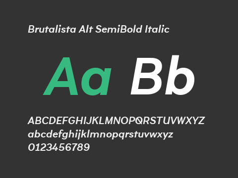 Brutalista Alt SemiBold Italic