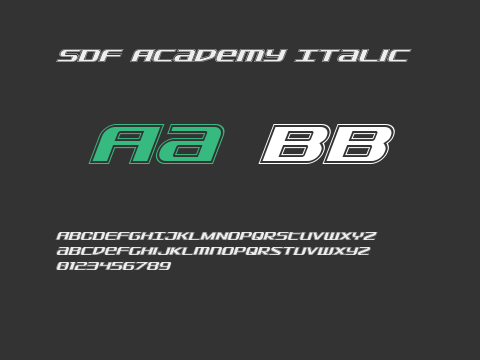 SDF Academy Italic