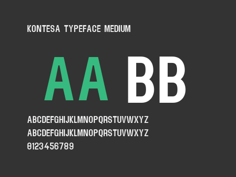 Kontesa Typeface Medium