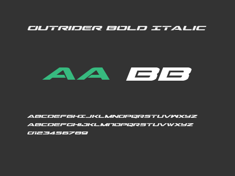 Outrider Bold Italic