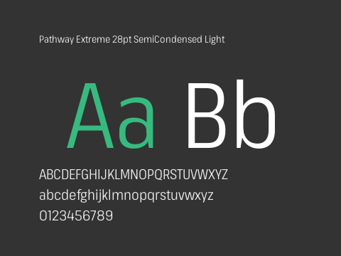 Pathway Extreme 28pt SemiCondensed Light