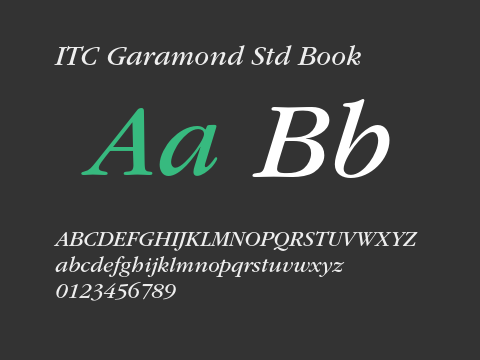 ITC Garamond Std Book