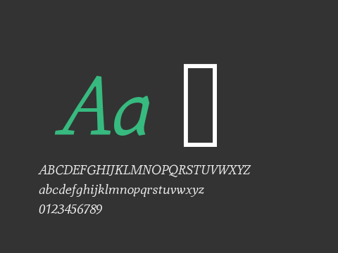 Amstelvar Italic Italic