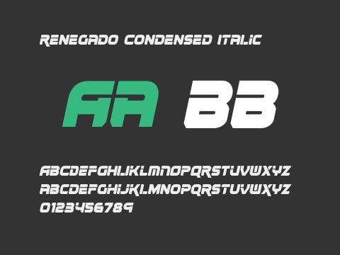 Renegado Condensed Italic