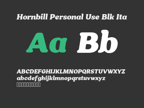 Hornbill Personal Use Blk Ita