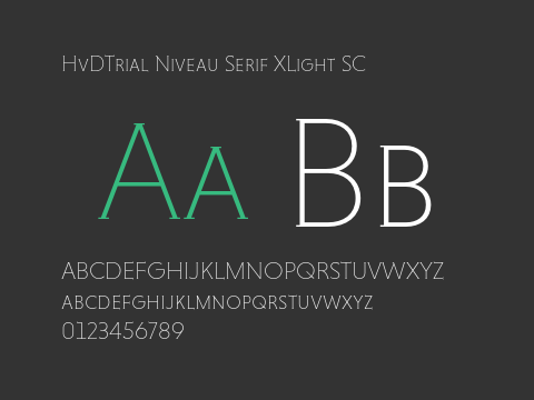 HvDTrial Niveau Serif XLight SC