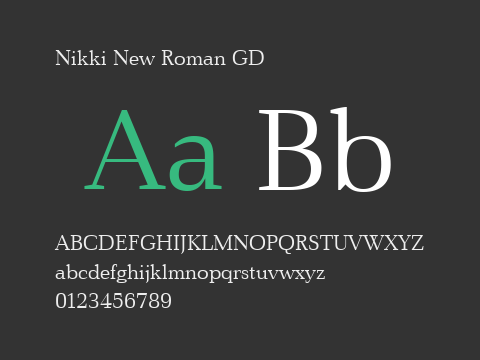 Nikki New Roman GD