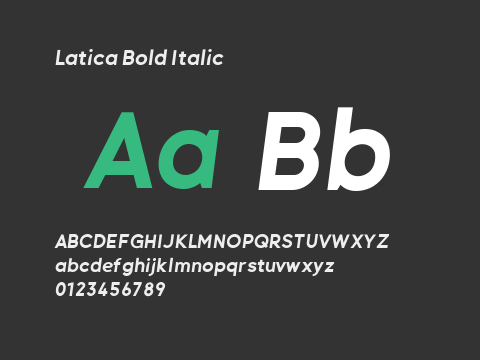 Latica Bold Italic