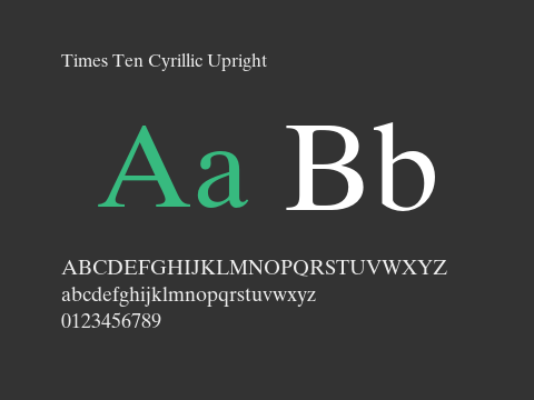 Times Ten Cyrillic Upright