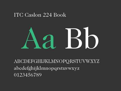 ITC Caslon 224 Book