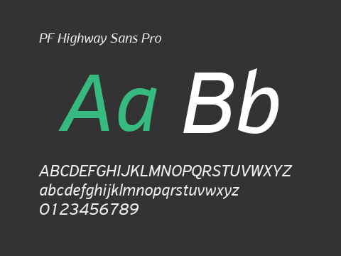 PF Highway Sans Pro