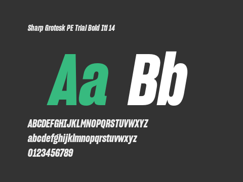 Sharp Grotesk PE Trial Bold Itl 14