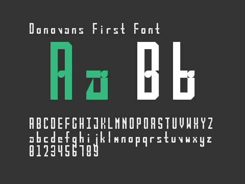 Donovans First Font