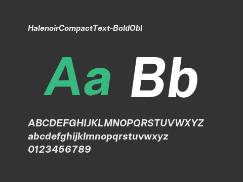 HalenoirCompactText-BoldObl