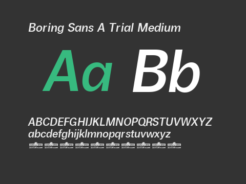 Boring Sans A Trial Medium