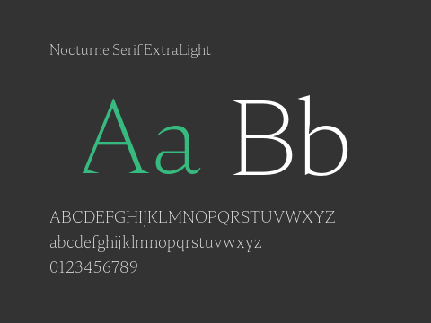 Nocturne Serif ExtraLight