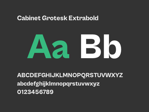 Cabinet Grotesk Extrabold