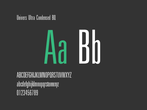 Univers Ultra Condensed BQ