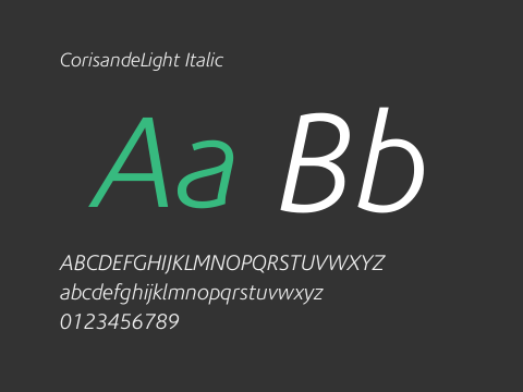 CorisandeLight Italic