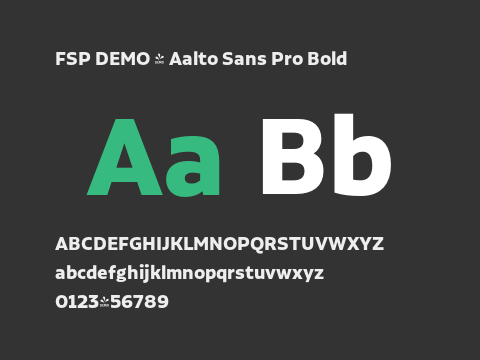 FSP DEMO - Aalto Sans Pro Bold