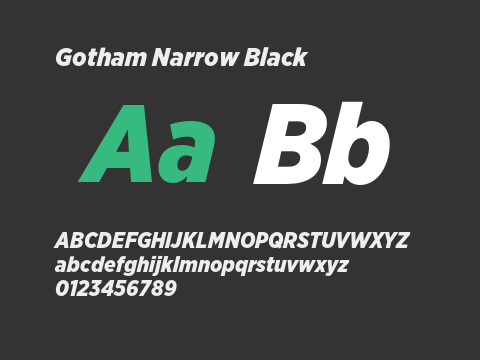 Gotham Narrow Black