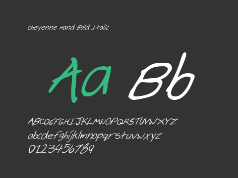 Cheyenne Hand Bold Italic