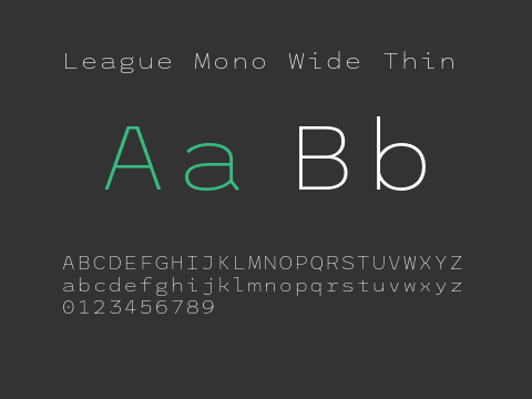 League Mono Wide Thin