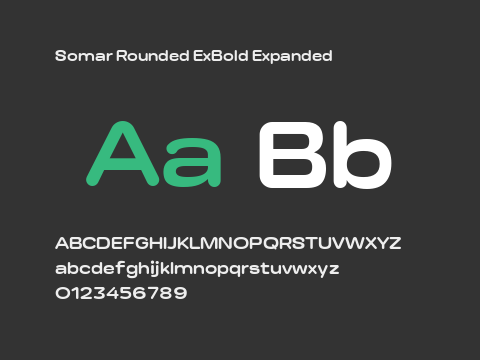 Somar Rounded ExBold Expanded