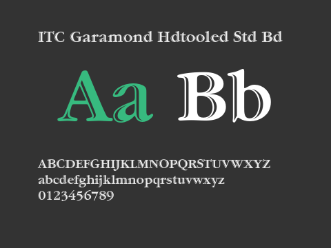 ITC Garamond Hdtooled Std Bd