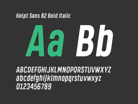 Kelpt Sans B2 Bold Italic