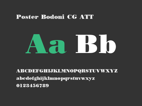 Poster Bodoni CG ATT