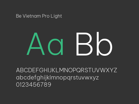 Be Vietnam Pro Light