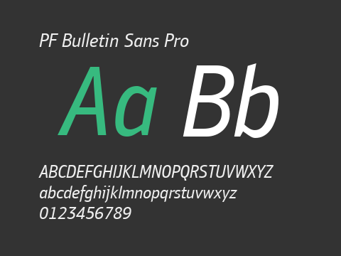 PF Bulletin Sans Pro