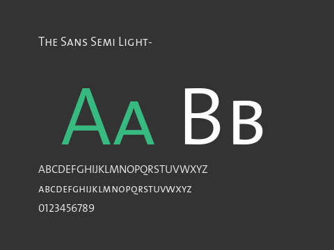 The Sans Semi Light-