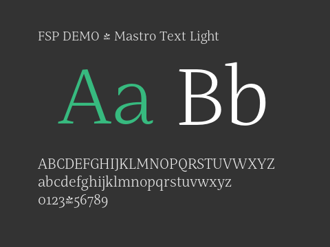 FSP DEMO - Mastro Text Light