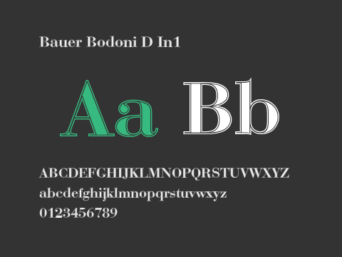 Bauer Bodoni D In1