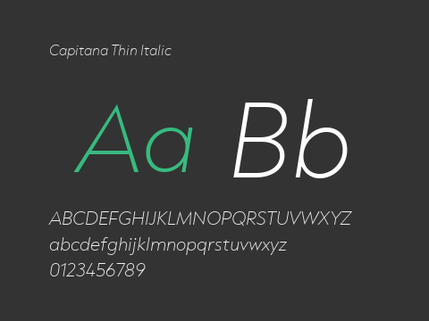 Capitana Thin Italic