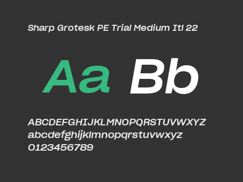 Sharp Grotesk PE Trial Medium Itl 22