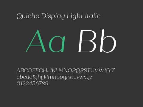 Quiche Display Light Italic