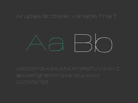 Arupala Grotesk Variable Trial T