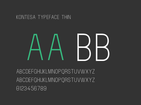 Kontesa Typeface Thin