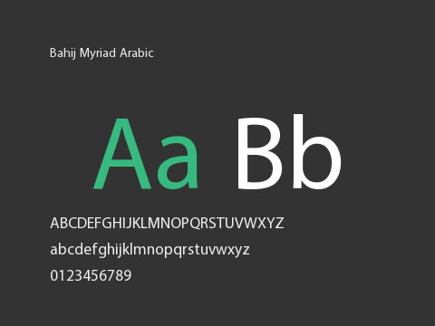 Bahij Myriad Arabic