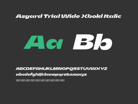 Asgard Trial Wide Xbold Italic