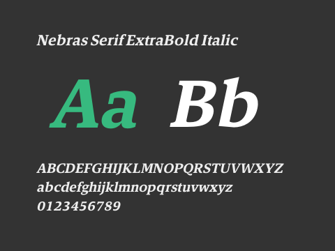 Nebras Serif ExtraBold Italic